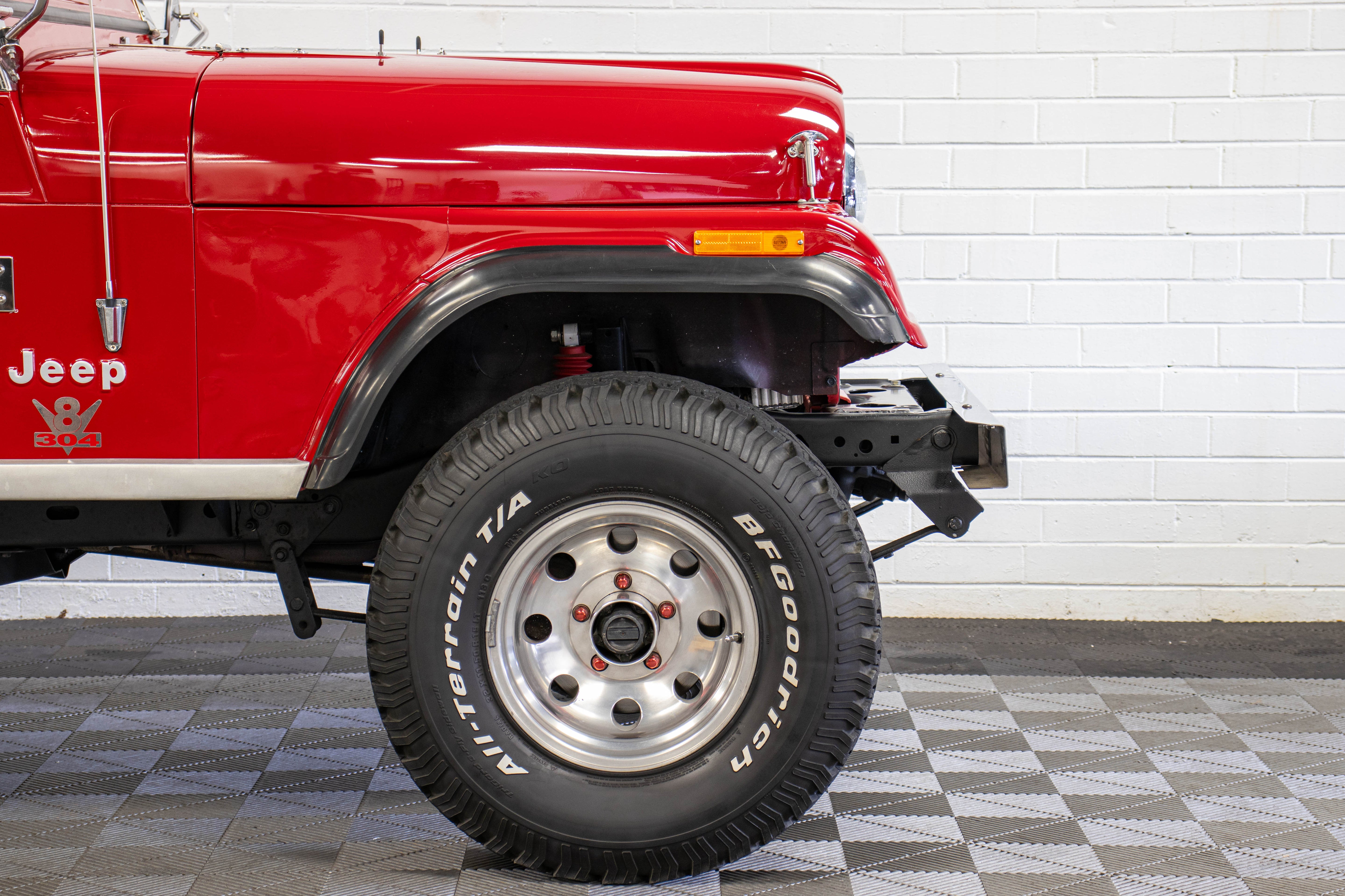 1984 Jeep CJ-7 AMC 304 Bikini Top Red