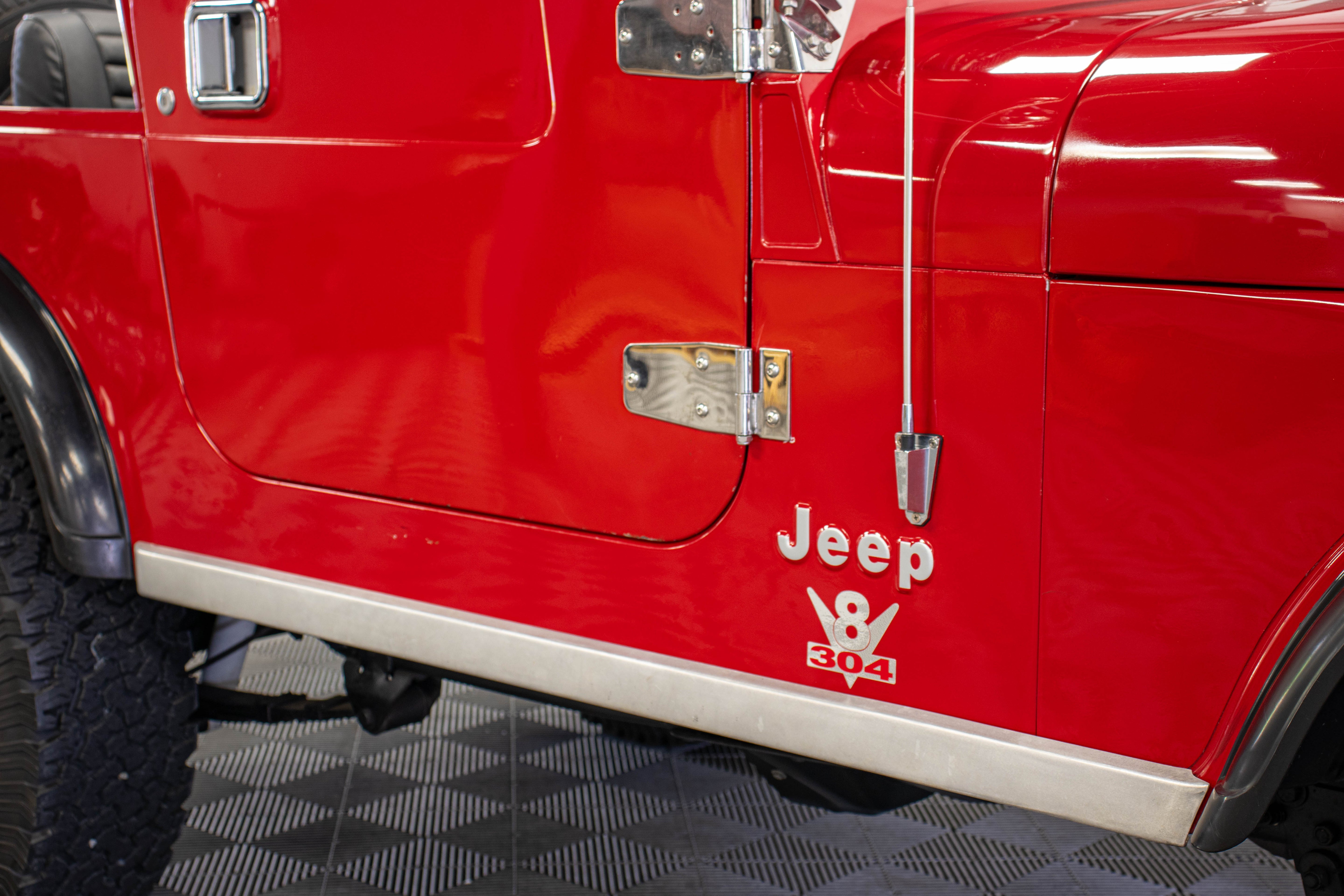 1984 Jeep CJ-7 AMC 304 Bikini Top Red