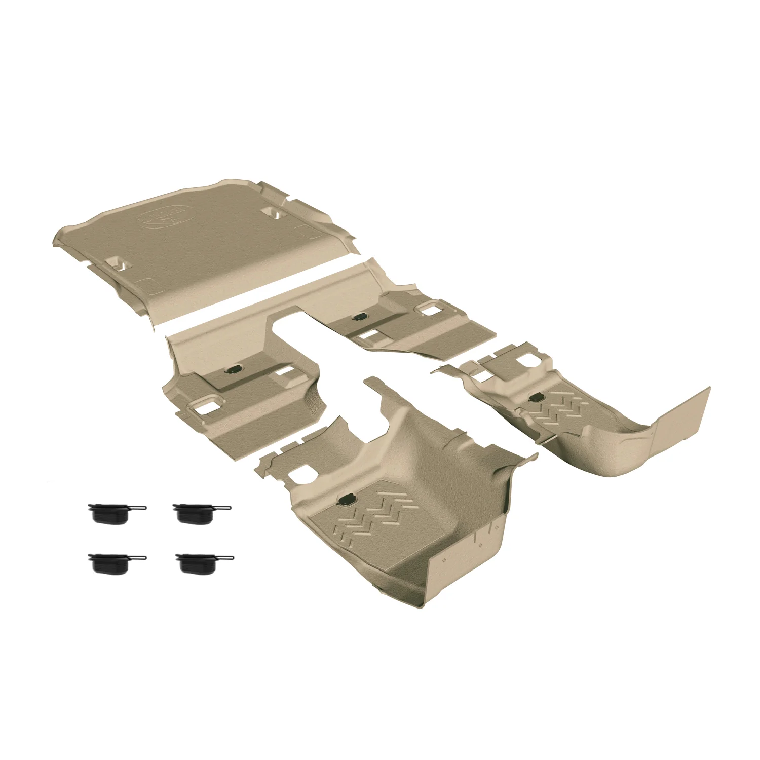 Armorlite Floor Kit (Desert Khaki); Wrangler JK (2 Door)