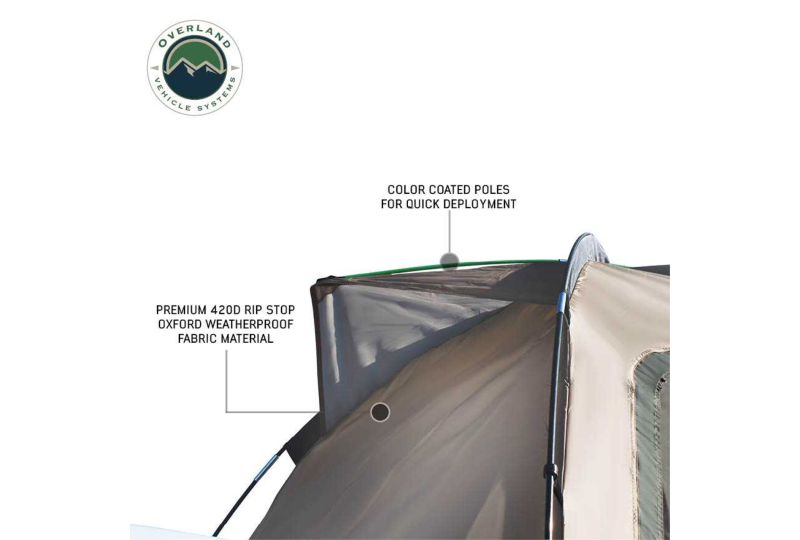 OVS LD TACT Mid-Size 5.0' Bed Tent: Tan with Green Fly
