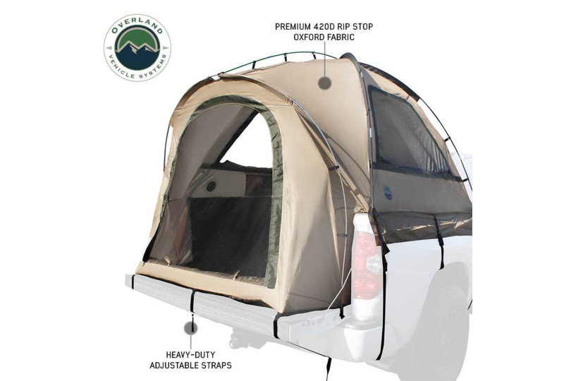 OVS LD TACT Mid-Size 5.0' Bed Tent: Tan with Green Fly
