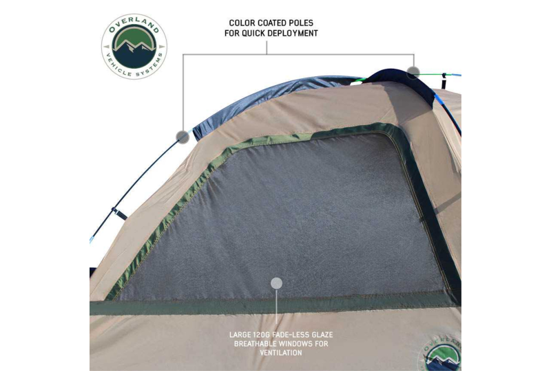 OVS LD TACT Full-Size 5.5' Bed Tent: Tan with Green Fly