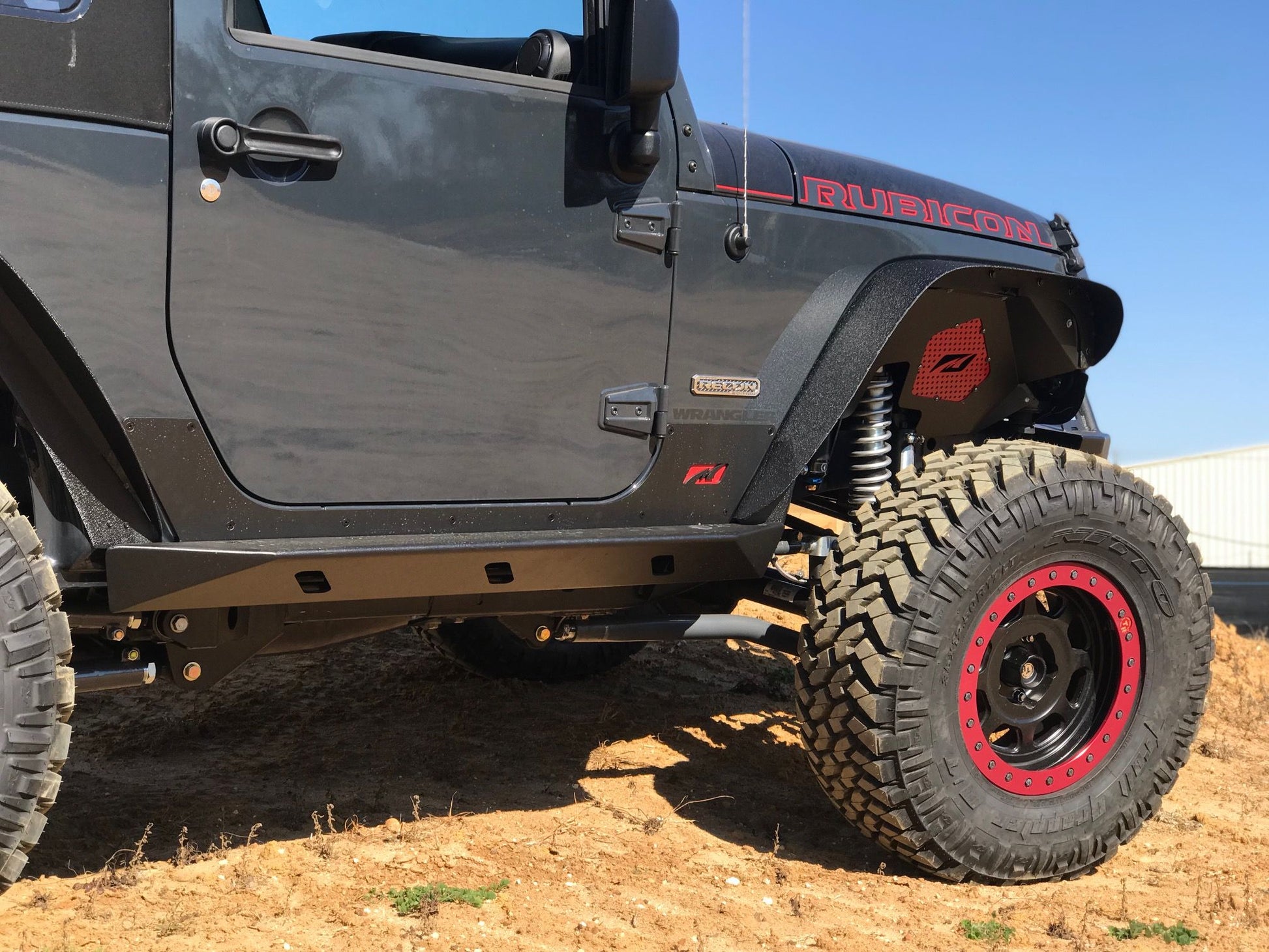 Jeep JK Rocker Guards W/Step 07-18 Wrangler JK Crusher Series Bare Steel Motobilt