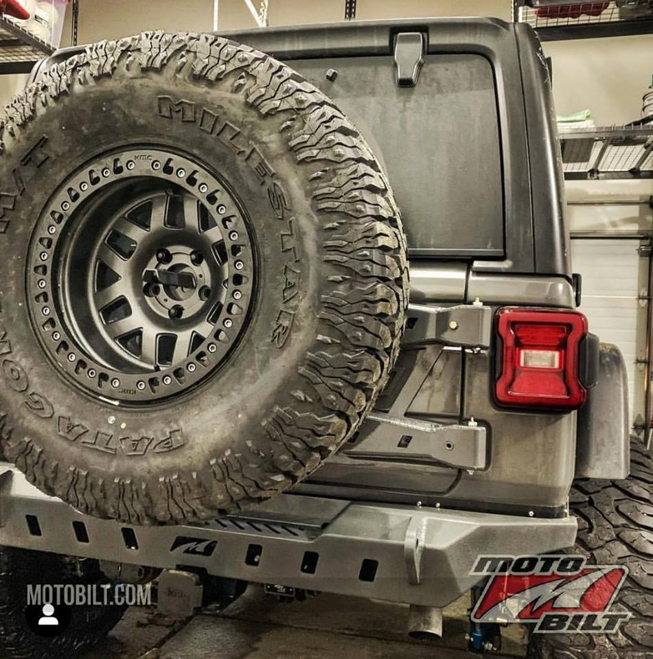 Jeep JL Rear Bumper Crusher With Spare Tire Cut Out 2018-Pres Wrangler JL Motobilt