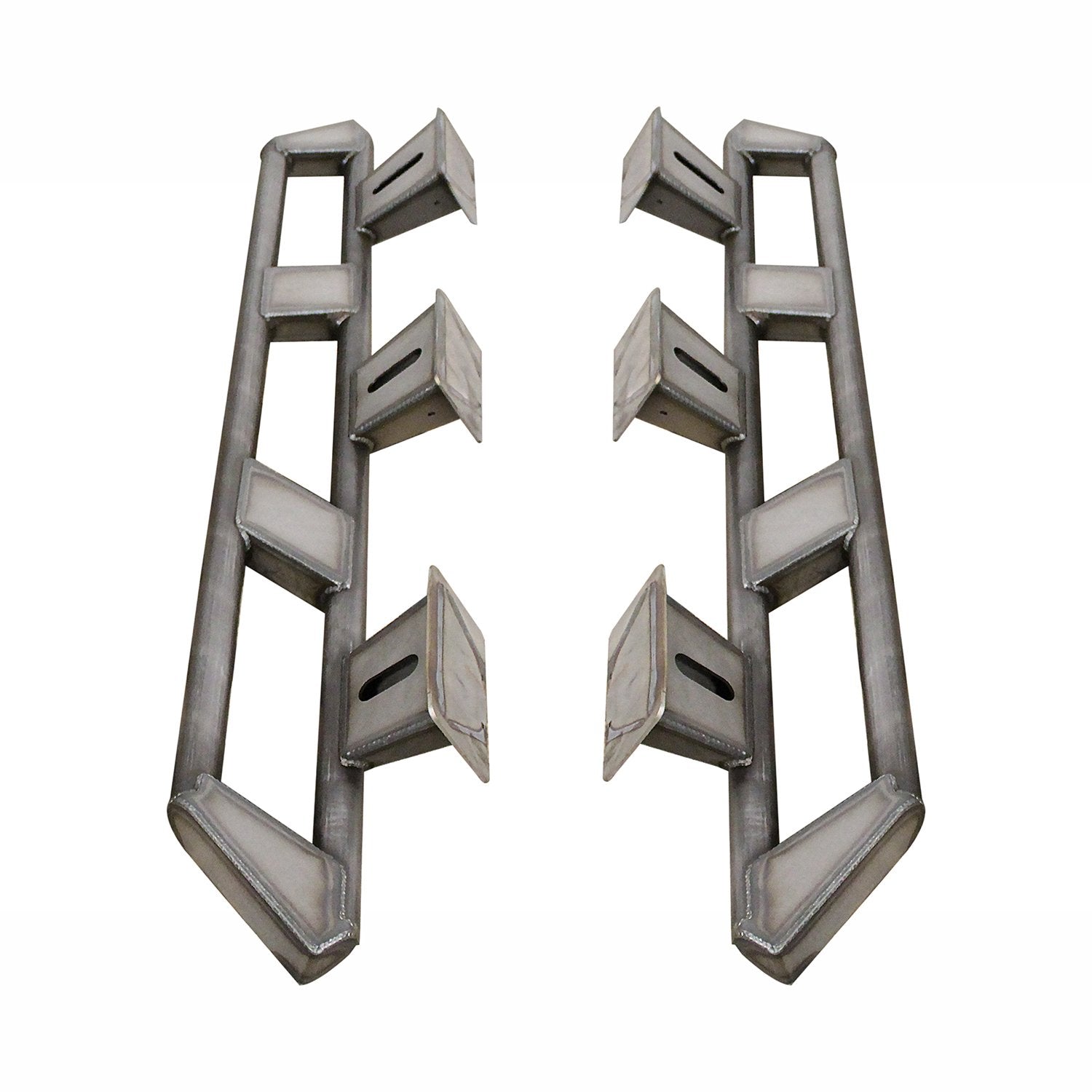 Frame Mounted Rocker Guards For 4 Door Jeep JL Bare Steel Motobilt