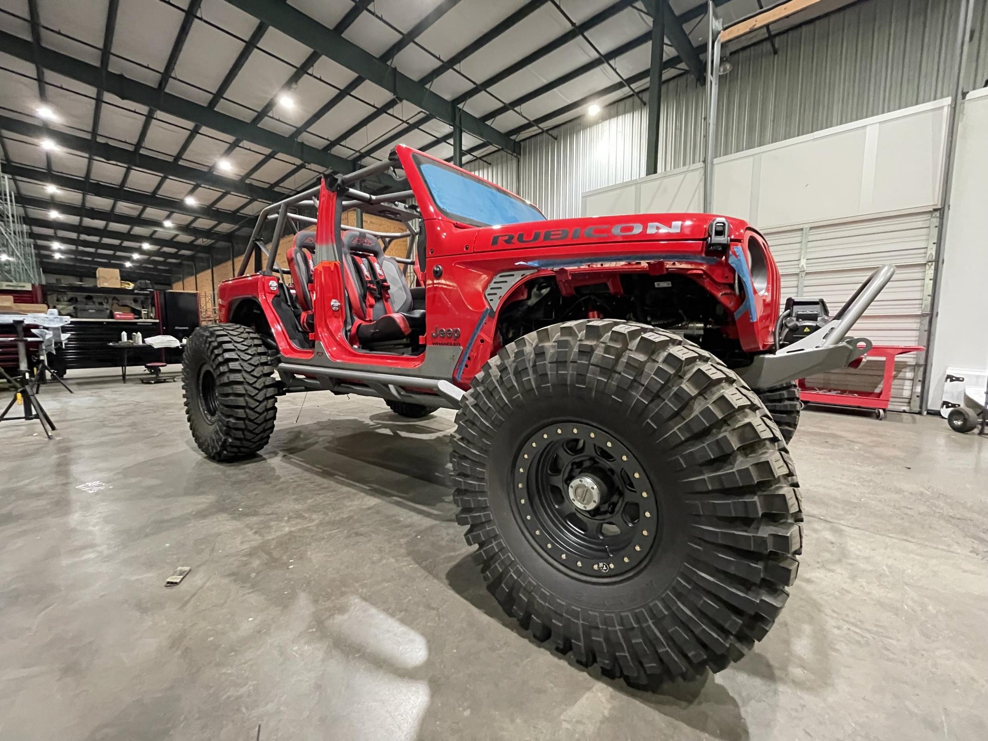 Frame Mounted Rocker Guards For 4 Door Jeep JL Bare Steel Motobilt