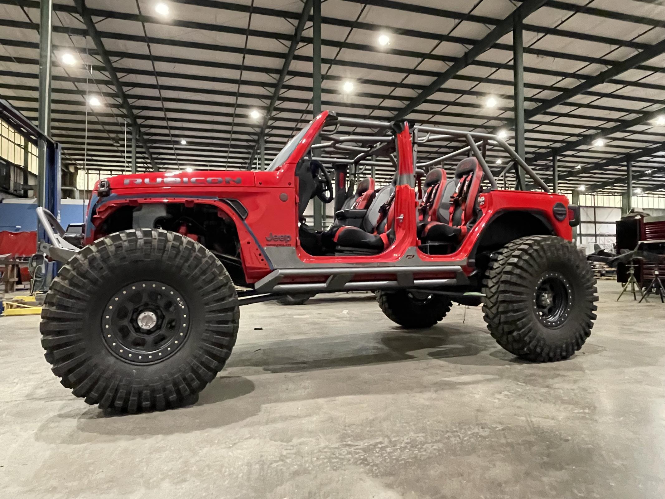 Frame Mounted Rocker Guards For 4 Door Jeep JL Bare Steel Motobilt