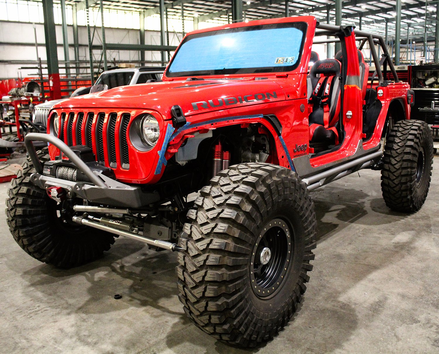 Frame Mounted Rocker Guards For 4 Door Jeep JL Bare Steel Motobilt