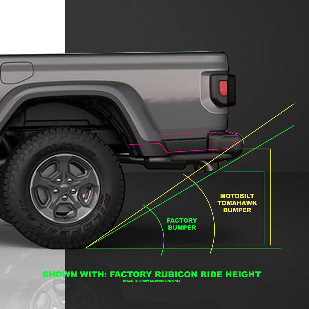 Tomahawk High Clearance Rear Bumper for Jeep JT Motobilt
