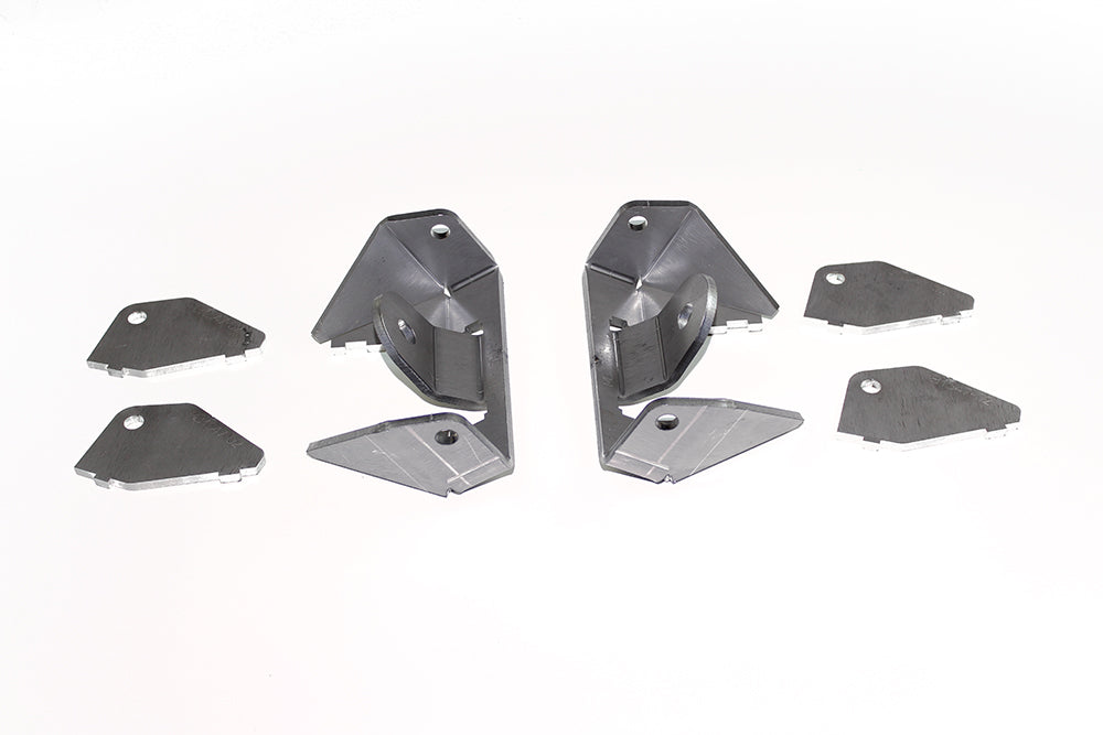 Dual Front Lower Shock Mounts SD60 Bare Steel Motobilt