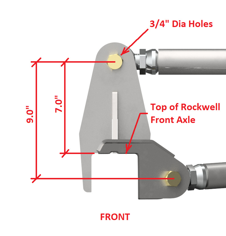 Rockwell Axle Lower Link Plate Kit Motobilt