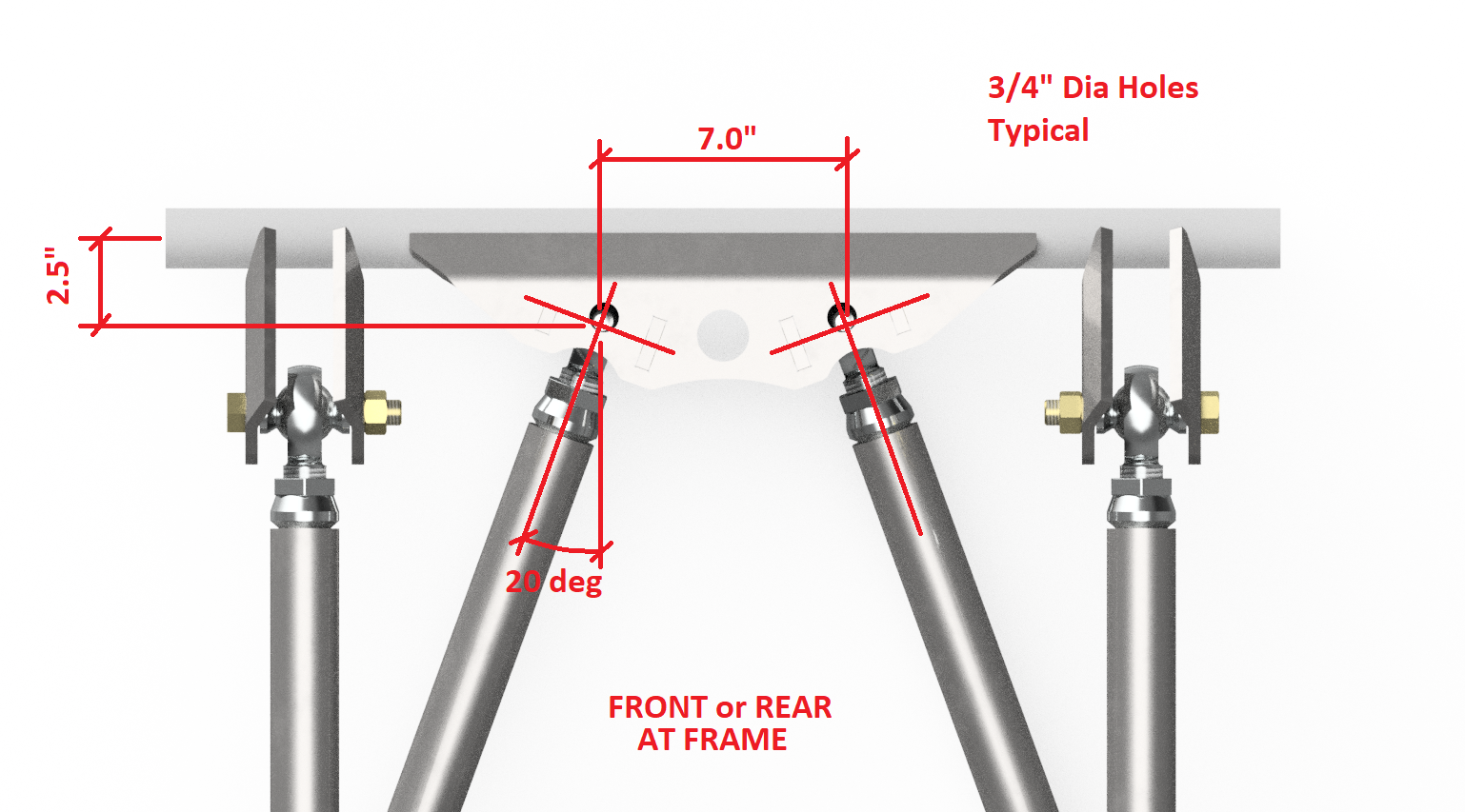 Rockwell Axle Lower Link Plate Kit Motobilt