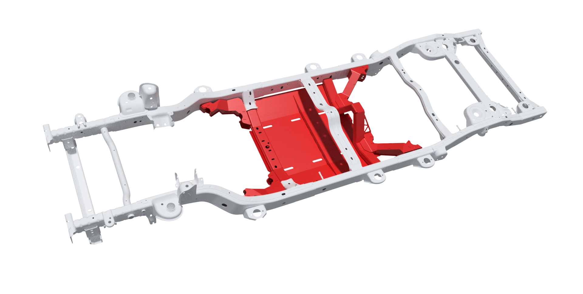 4 Link Suspension Bracket Kit With Skid Plate For 12-18 Jeep JKU Bare Steel Motobilt