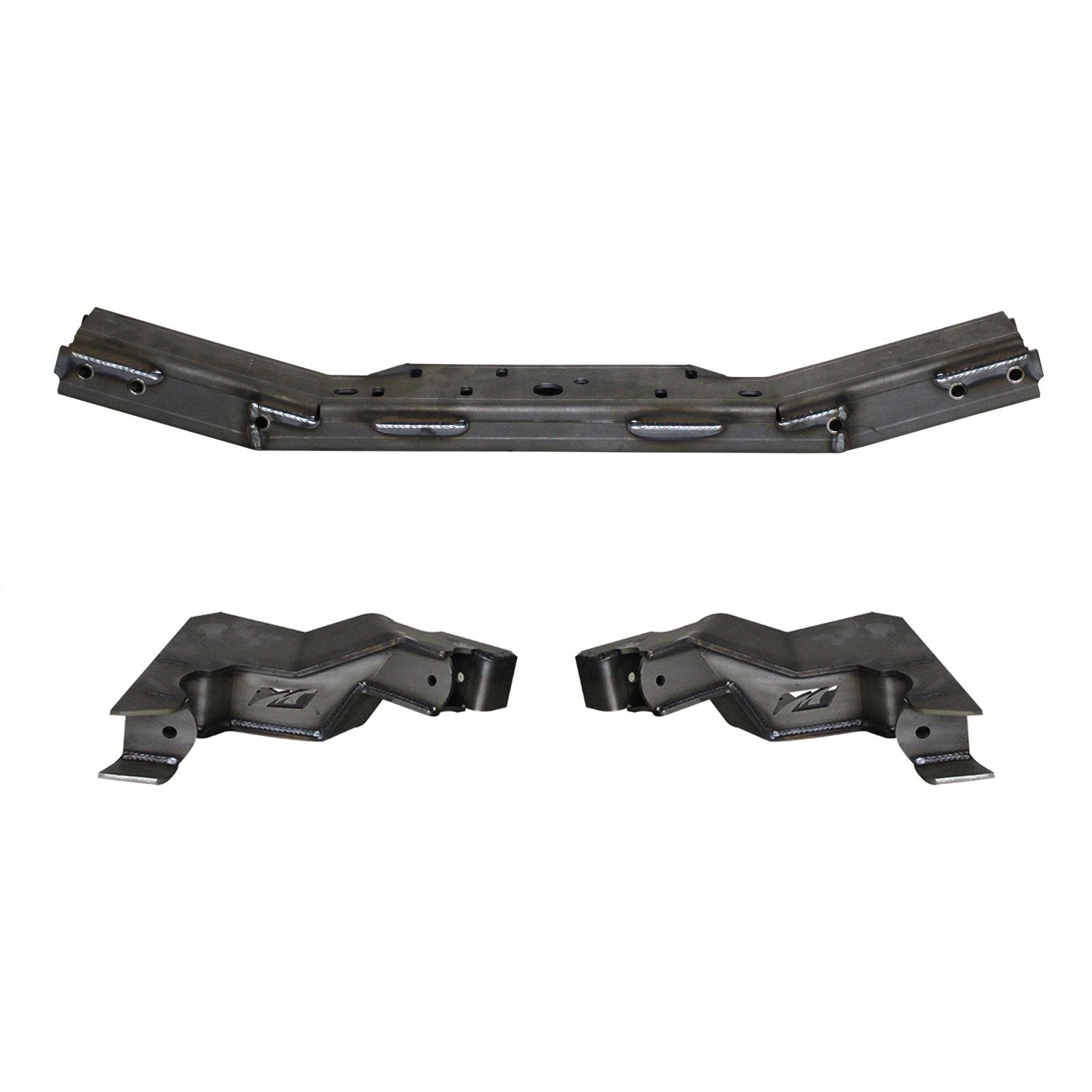 4 Link Front Suspension Brackets With Transmission Crossmember For 12-18 Jeep JKU Bare Steel Motobilt