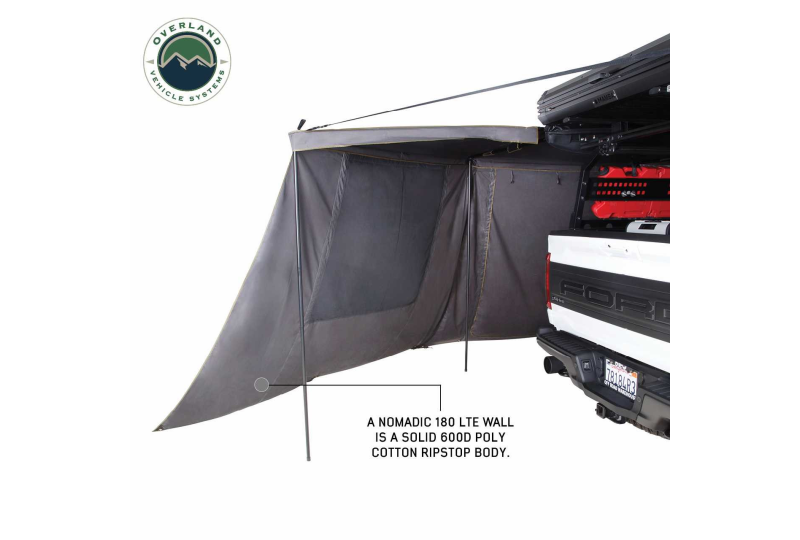 OVS Nomadic 180 LTE Awning Wall - Universal, Grey/Green Bag