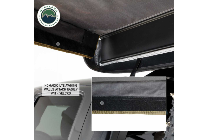 OVS Nomadic 180 LTE Awning Wall - Universal, Grey/Green Bag