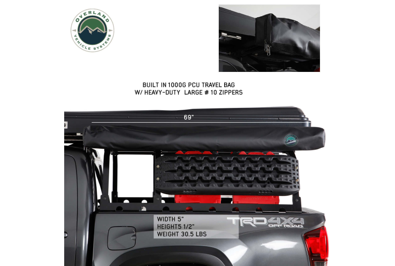 OVS HD Nomadic 270 LTE Awning - Driver, Grey/Green