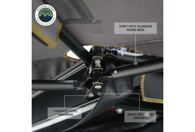 OVS HD Nomadic 270 LTE Awning - Driver, Grey/Green