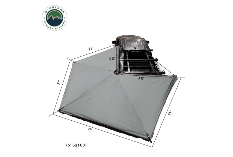OVS HD Nomadic 270 LTE Awning - Driver, Grey/Green