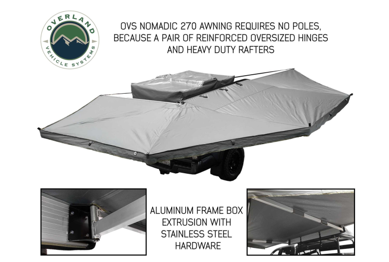 OVS HD Nomadic 270 Awning+Wall 1-3 - Pass, Grey/Green