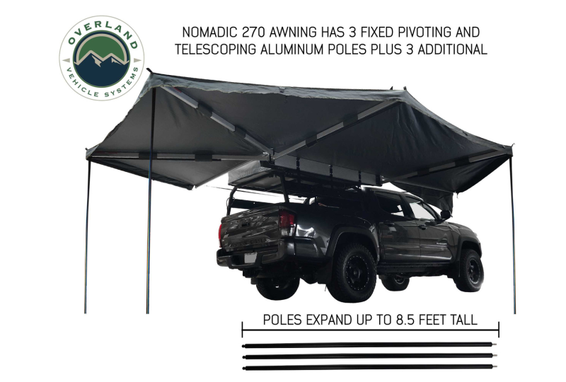OVS HD Nomadic 270 Awning+Wall 1-3 - Pass, Grey/Green