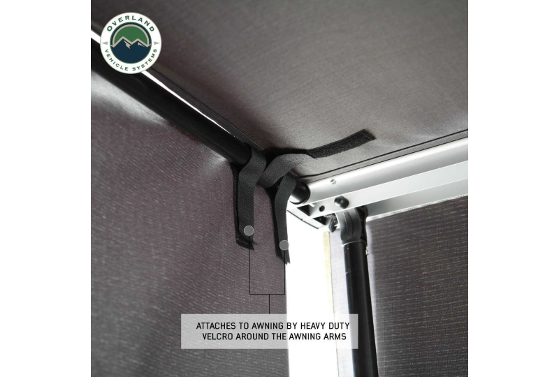 OVS Nomadic 2.0 Awning Front Wall 6.5' - Grey/Green, Bag