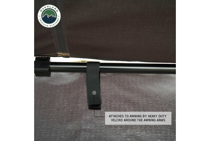 OVS Nomadic 2.0 Awning Front Wall 6.5' - Grey/Green, Bag