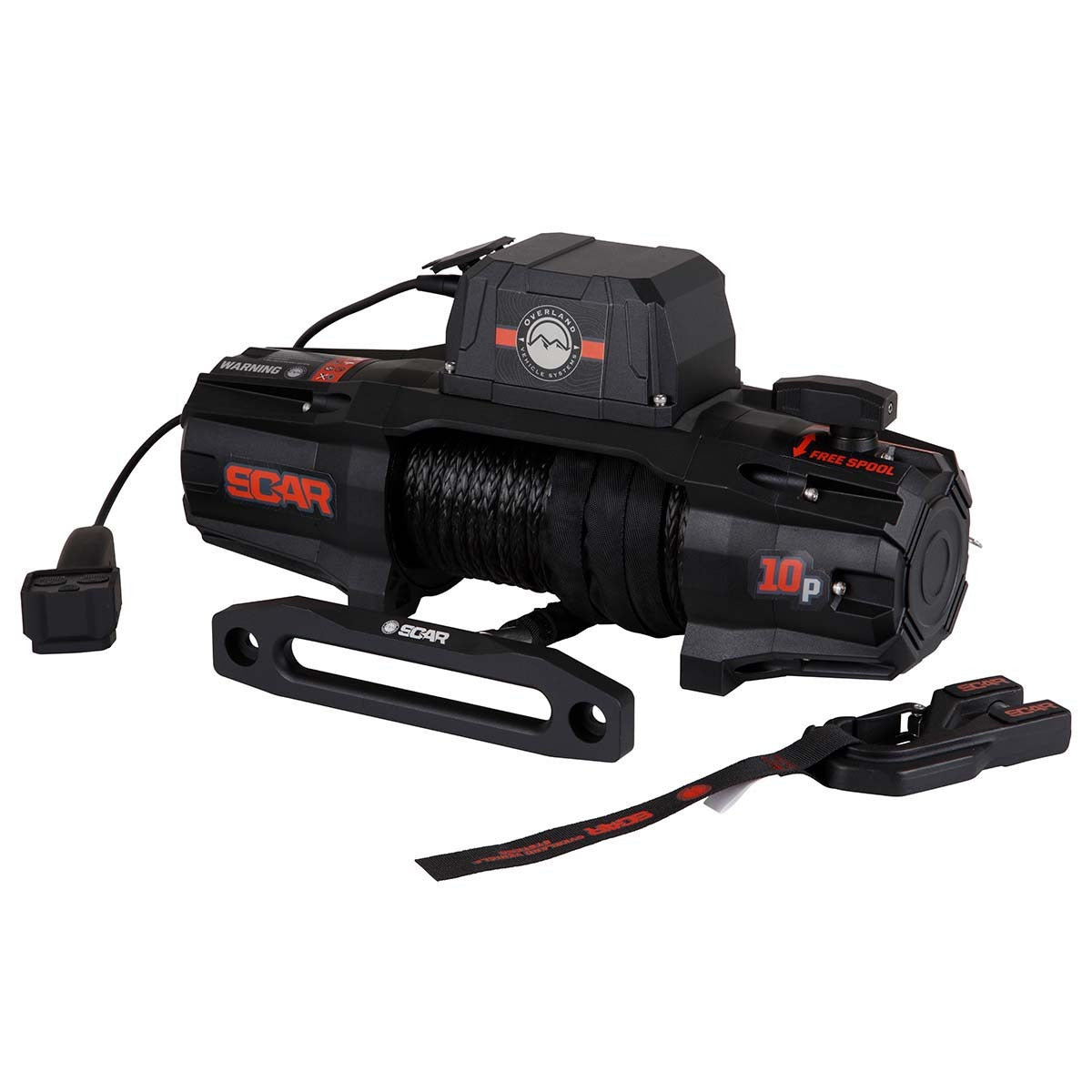 SCAR 10S Winch - 10,000lb Winch w/ Synthetic Rope & Wireless Remote
