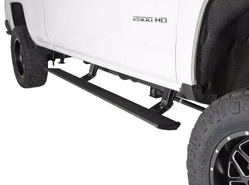 AMP 76154-01A Running Boards, PowerSteps, Aluminum, Black Anodized, 13.500 in. Pad Drop, Chevrolet, GMC, Kit
