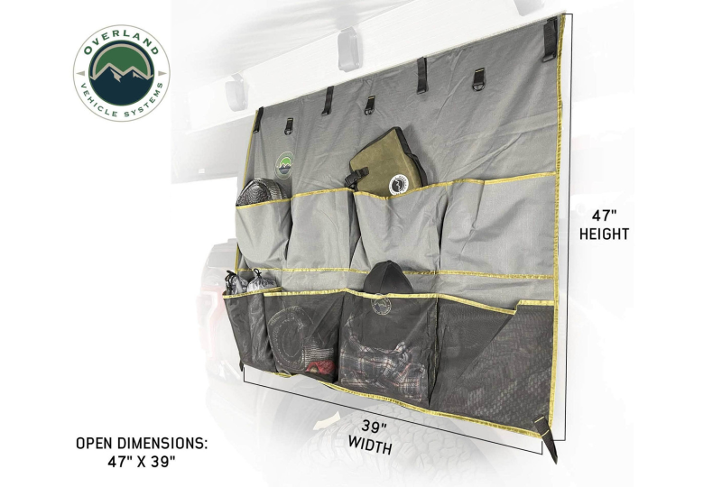 OVS HD Nomadic Awning Organizer - Grey/Green, with Bag