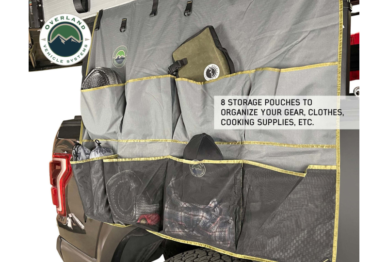 OVS HD Nomadic Awning Organizer - Grey/Green, with Bag