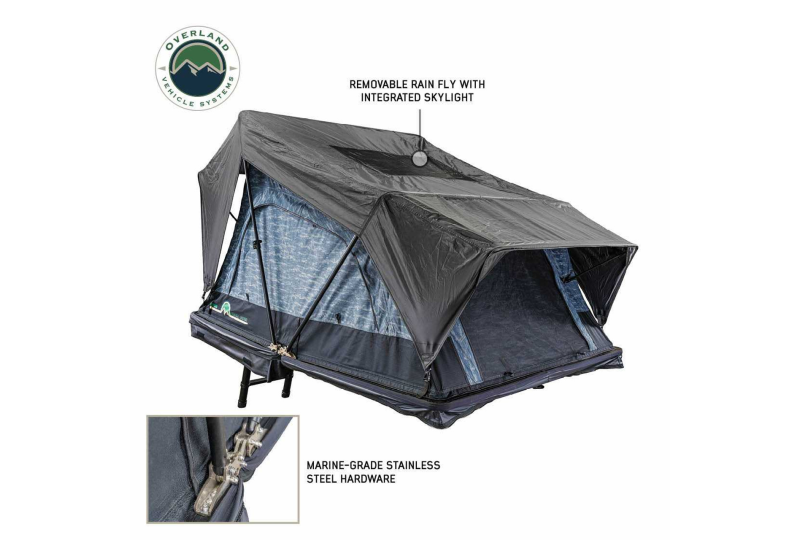 OVS XD Sherpa S4S: 4-Person Soft Roof Tent, Grey & Black