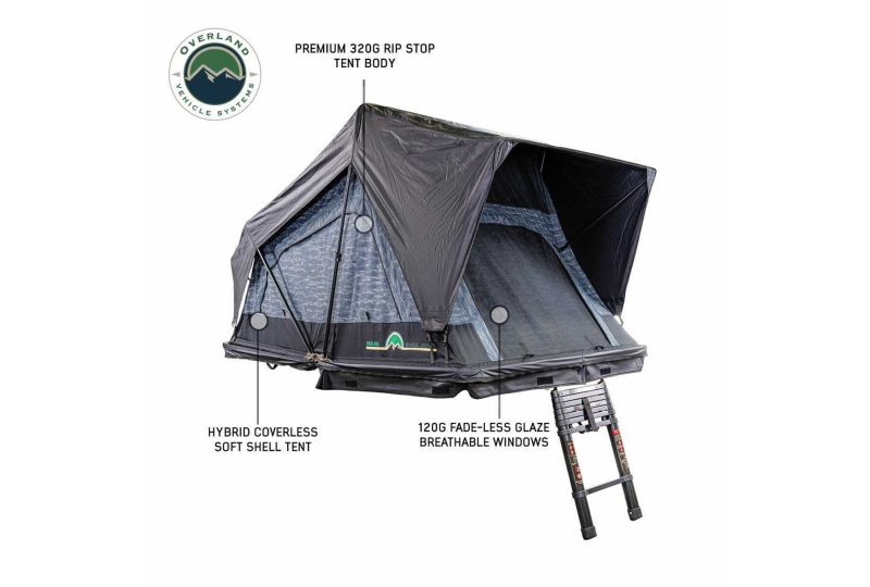 OVS XD Sherpa S4S: 4-Person Soft Roof Tent, Grey & Black