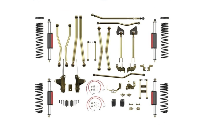 Metacloak 4.5" 4-Link, Bolt-On Long Arm Suspension; Jeep JK