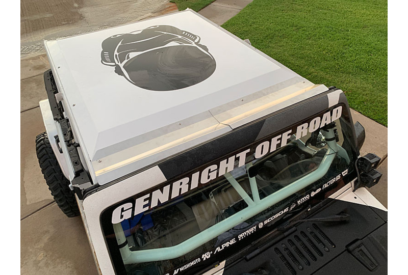 GenRight Filler Piece Aluminum Roof; Wrangler JK/JKU