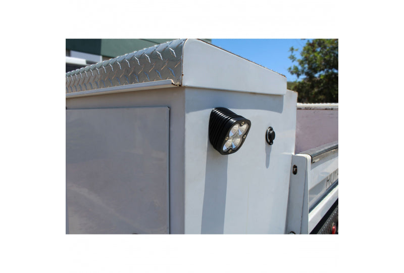 angled flush mount light mounted