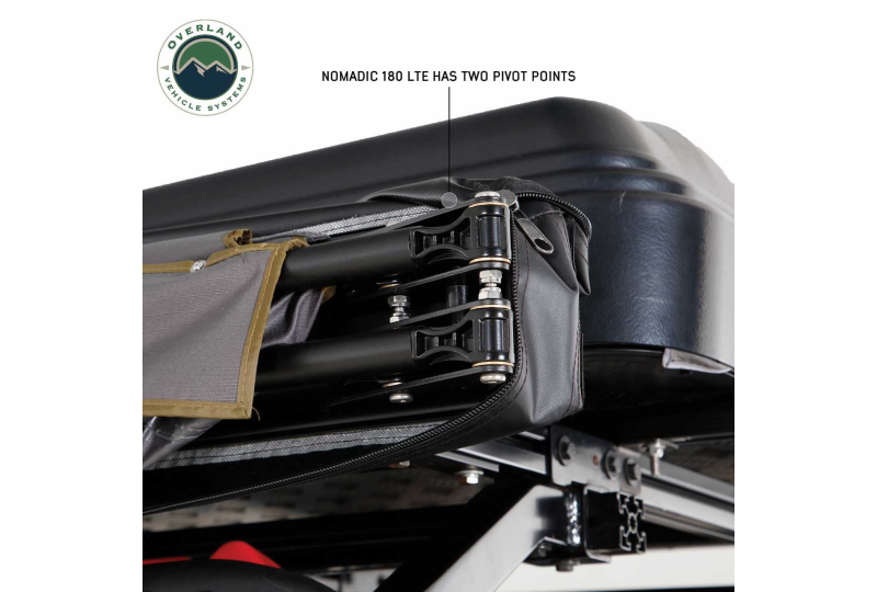 OVS Nomadic 180 LTE Awning - Grey/Green, Black Cover
