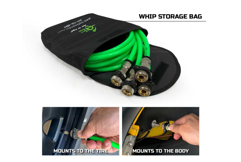 OVS 4-Tire Inflation: Mount, Hoses & Bag, Black - JK