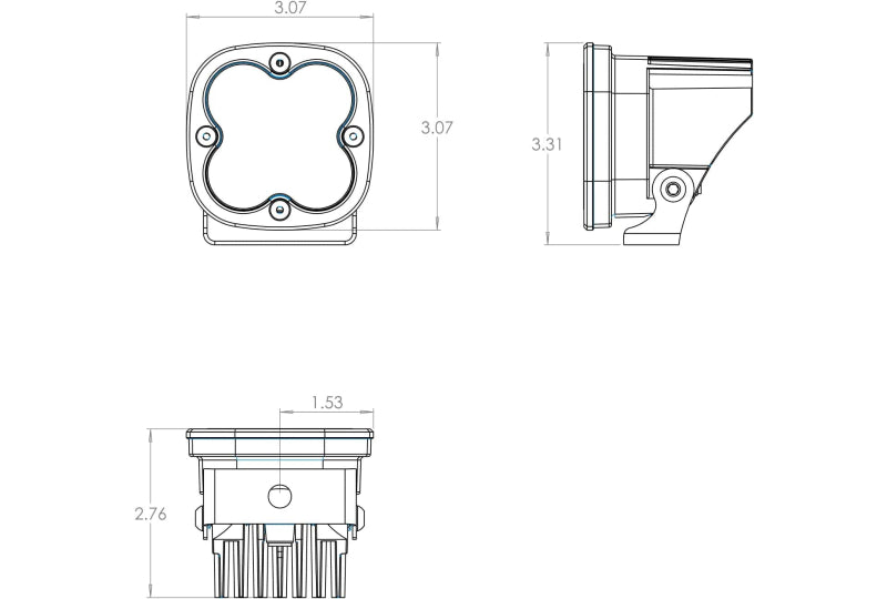 Baja Designs Squadron Sport - Work / Scene LED Light Single