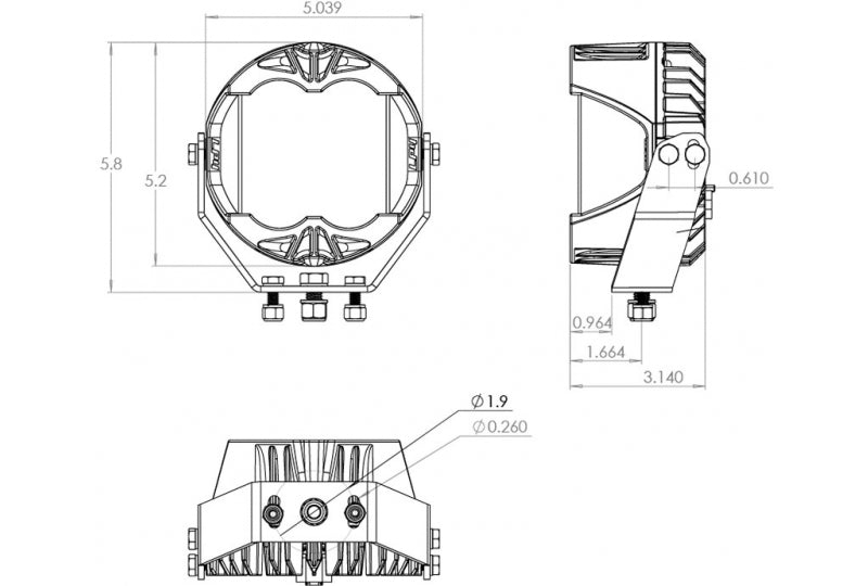 Baja Designs LP4 Pro, LED Light White, Clear Driving/Combo - Single