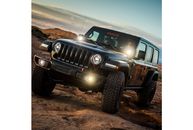 Baja Designs Squadron SAE LED Fog Pocket Kit White | JL/JT Rubicon Steel Bumper