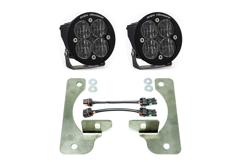 Baja Designs Squadron SAE LED Fog Pocket Kit White | JL/JT Rubicon Steel Bumper