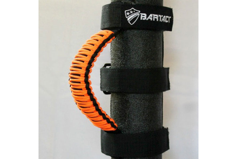 Bartact Universal Paracord Grab Handles Black/Neon Orange Pair