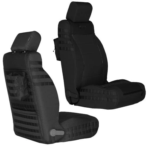 Front Tactical Seat Covers for Jeep® Wrangler JK & JKU 2007-10 BARTACT (PAIR) w/ MOLLE - Non SRS Air Bag Compliant