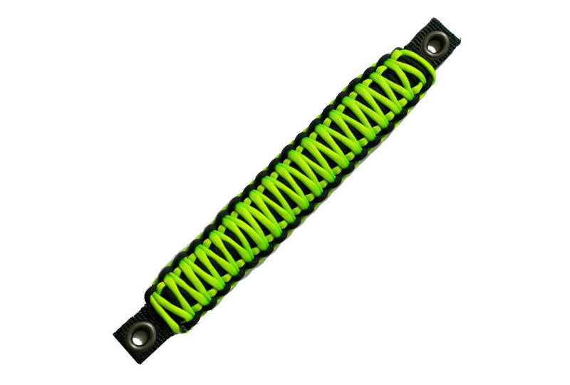 Bartact Paracord Rear Grab Handles Black/Gecko Neon Green Pair