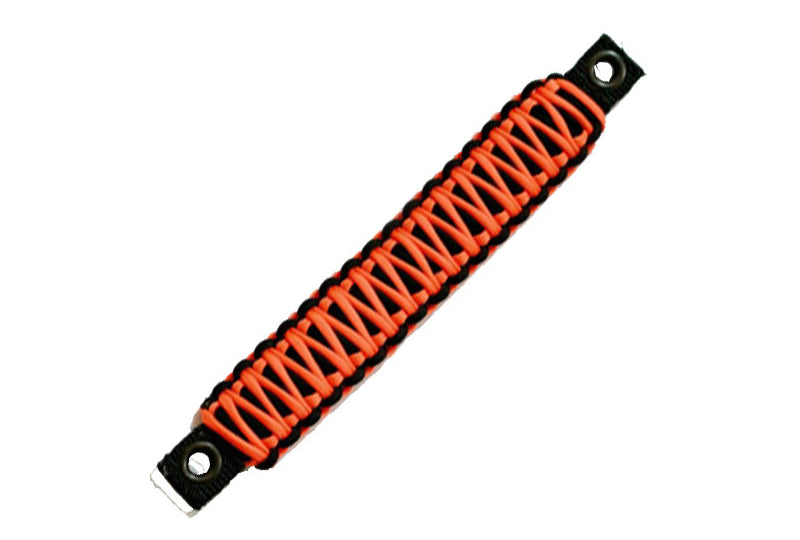 Bartact Paracord Rear Grab Handles Black/Neon Orange (Pair)