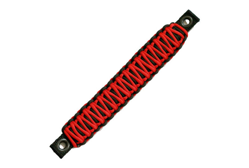 Bartact Paracord Rear Grab Handles Black/Red (Pair)