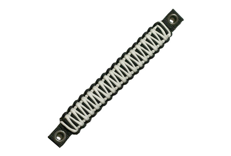 Bartact Paracord Rear Grab Handles Black/White (Pair)