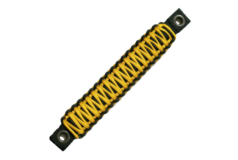Bartact Paracord Rear Grab Handles Black/Yellow (Pair)