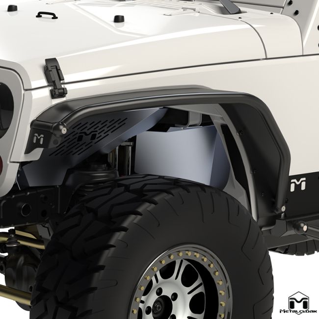 Metalcloak JK Wrangler Overland Tube Fender - Front - Steel - Powdercoated